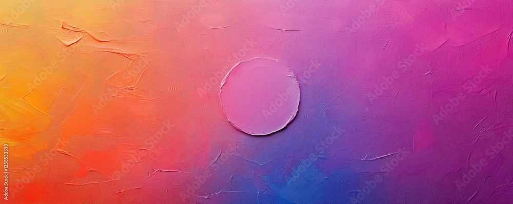 Poster Colorful Canvas Texture with Circle Design Element
