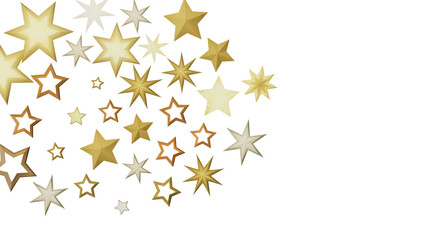 A cluster of gold stars on a black background.