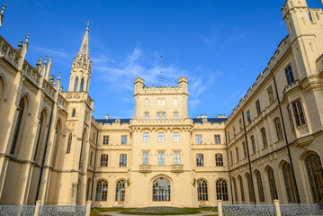 Lednice Castle complex, UNESCO World Heritage site in the South Moravia region in Lednice, Czech Republic