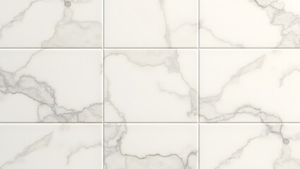 Obraz premium Close-up light marble walls with realistic tile layouts evoke a sense of luxury and modernity.