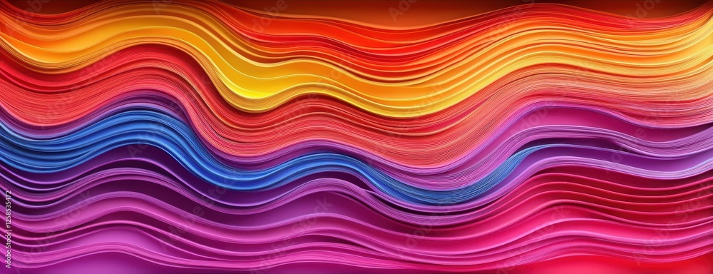 Poster abstract waves of color artistic expression style