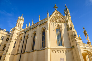 Lednice Castle complex, UNESCO World Heritage site in the South Moravia region in Lednice, Czech...
