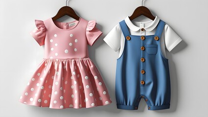 Vibrant Kidswear Display – Polka Dot Dress & Romper