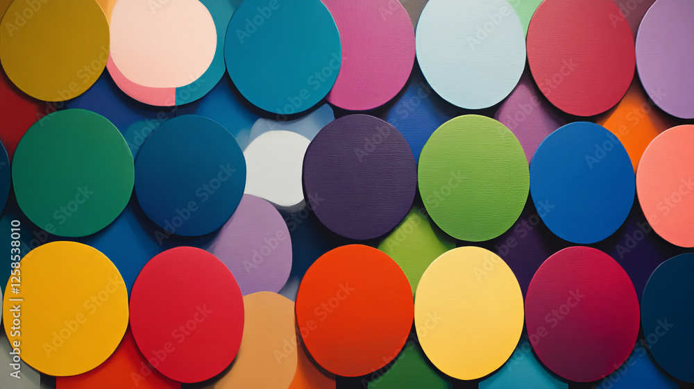 Poster abstract vector background with color rainbow circles