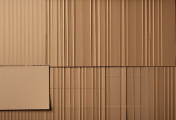 Brown Cardboard Texture Layers, Corrugated, Packaging, Material, Background