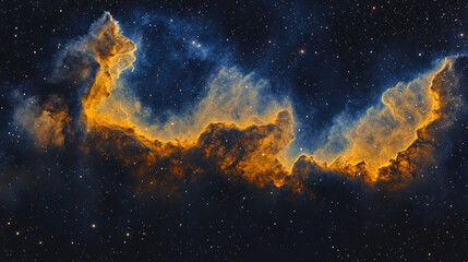 Fototapeta premium Nebula, twinkle, stardust in galaxy, space background with stars and colorful clouds. , Deep cosmos, night sky with blue and purple gas accumulations in cosmic world, Realistic 3d vector illustration