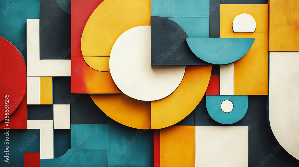 Poster abstract vector background with volume color circles