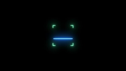 neon scanner icon animation. - Powered by Adobe