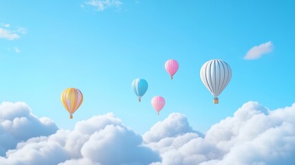 Obraz premium balloons in the sky