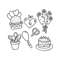 Big set of stickers for Valentine's day