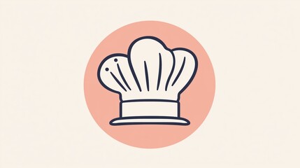 Obraz premium chef hat vector illustration icon line art