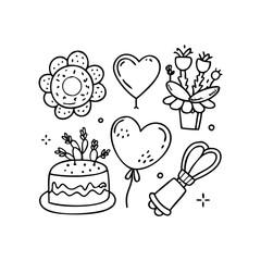 Big set of stickers for Valentine's day