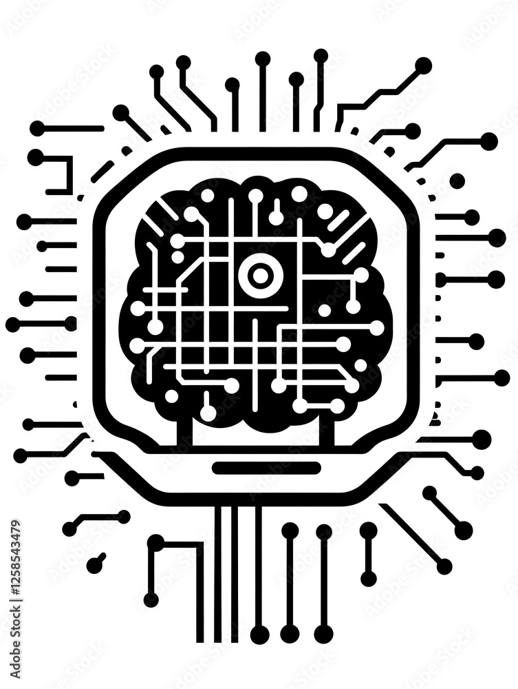 Poster ai vector icon with minimalistic design