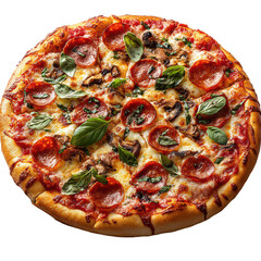 Pizza isolated on transparent background