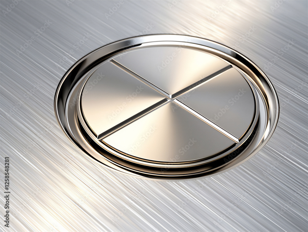 Poster brushed titanium with subtle patterns