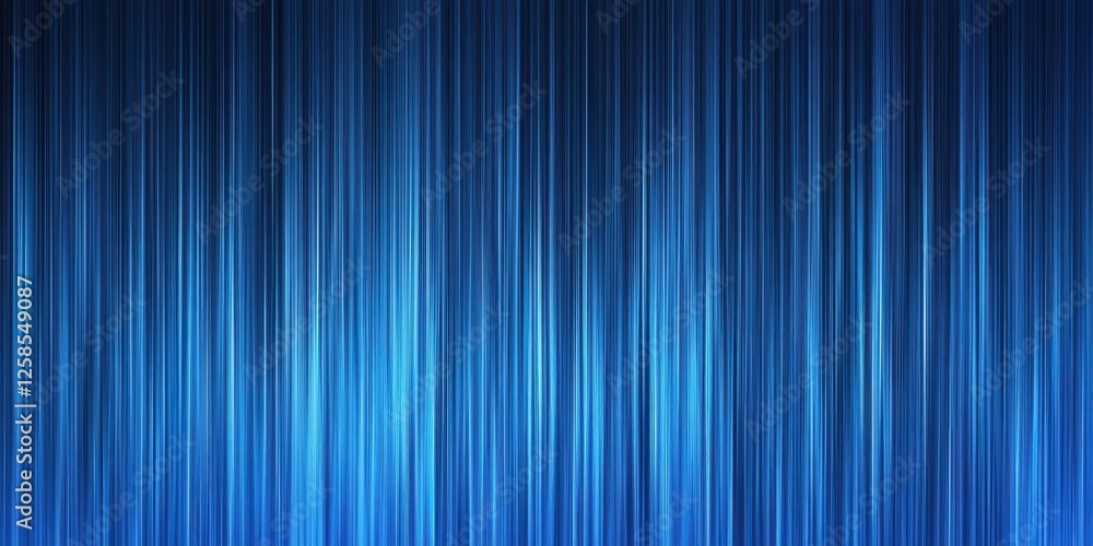 Poster radiant azure cascade, abstract illumination with vertical luminous streams