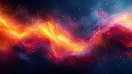 Cosmic swirls vibrant hues stellar dust nebula