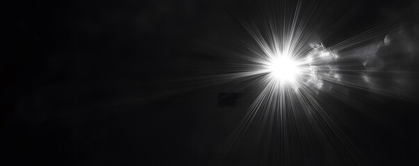 Obraz premium Bright Light Shining Through Dark Clouds Dramatic Rays of Light Glowing Starburst Celestial Burst Heavenly Shine
