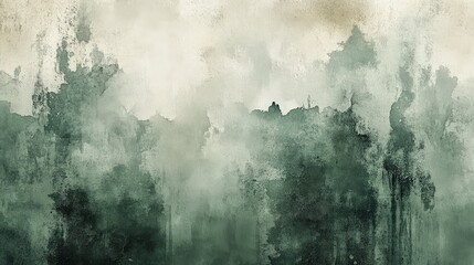 Obraz premium Soft Green Watercolor Background with Abstract Textured Effect.