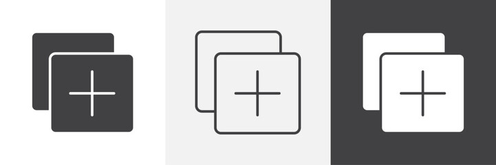 Obraz premium Add apps icons graphics pack vectors.