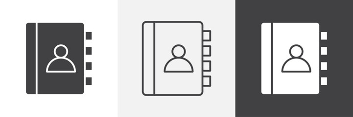 Address book icons graphics pack vectors.