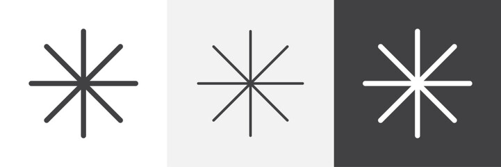 Asterisk icons graphics pack vectors.
