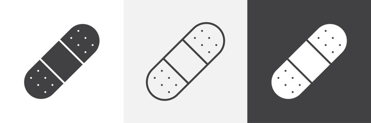 Band aid icons graphics pack vectors.