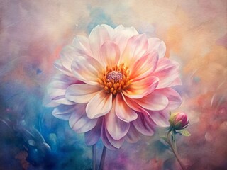 Watercolor Blooming Flowers: Soft Pastel Textures & Artistic Floral Designs