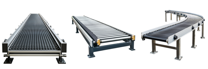 Conveyor belts in various designs for industrial use and efficiency