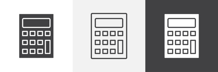 Calculator icons graphics pack vectors.