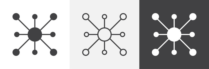 Chart connected icons graphics pack vectors.