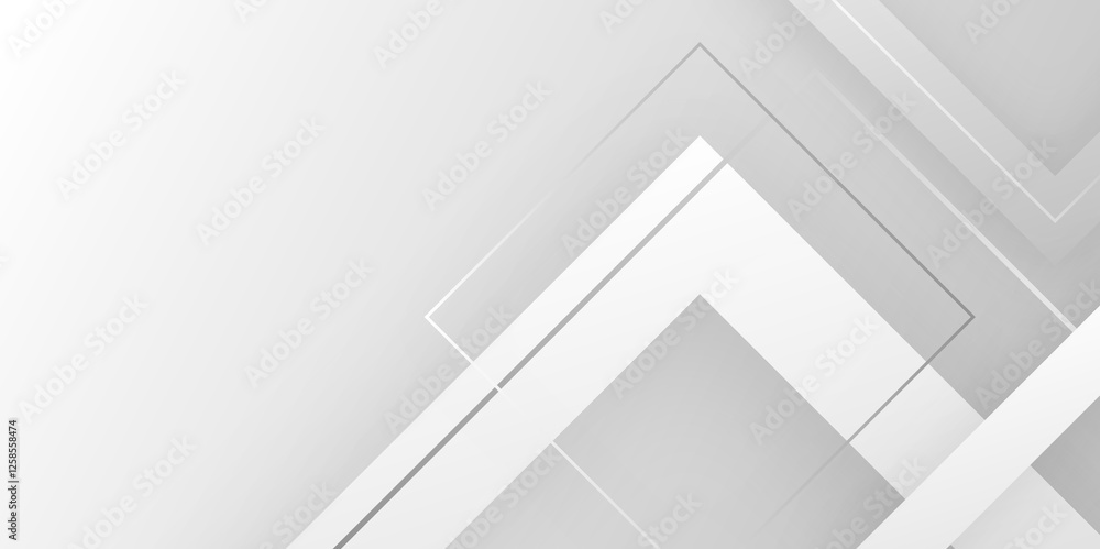 Fototapete Abstract white and grey triangle overlay texture background. Modern elegant white gray banner background with creative design and shiny lines.Light gray triangle abstract subtle vector background..	
