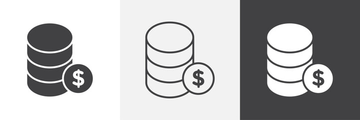 Coins icons graphics pack vectors.