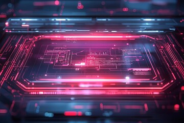 Fototapeta premium Matte and transparent frosted glass effect interface design element frame..