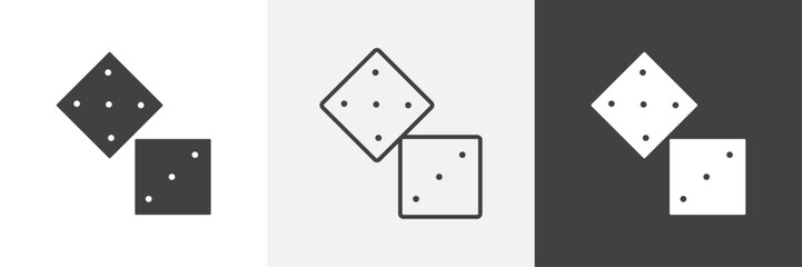 Dice icons graphics pack vectors.