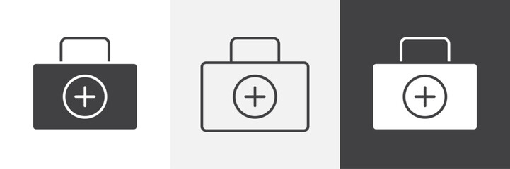 Doctor bag icons graphics pack vectors.