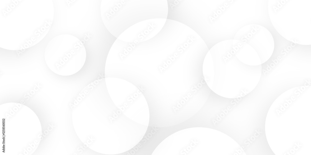 Leinwandbilder Abstract background with circle white abstract geometric background with soft light white paper circles in design .Gray abstract. Modern design background for report and project presentation template.