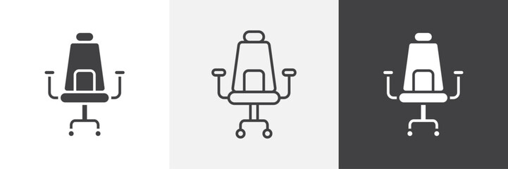 Gaming chair icons graphics pack vectors.