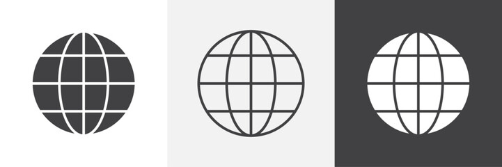 Globe icons graphics pack vectors.