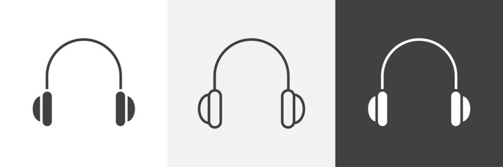 Headset icons graphics pack vectors.