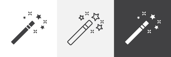 Magic wand icons graphics pack vectors.