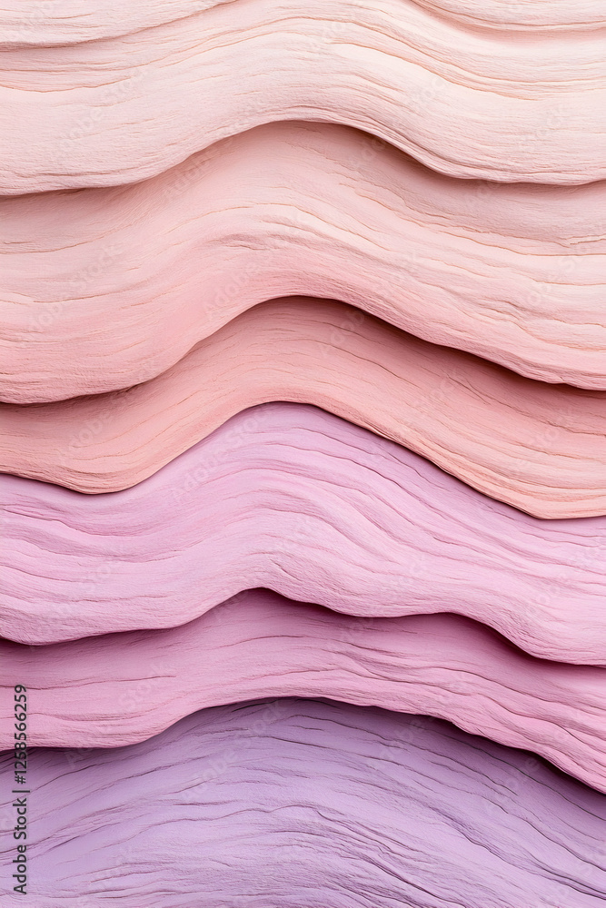 Poster soft pastel waves of layered cloth textures in a calming background. can be used for design or displ