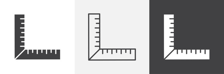 Ruler combined icons graphics pack vectors.