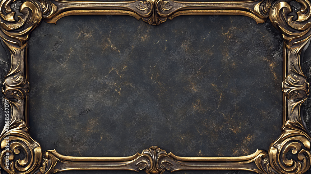 Poster game frames, silver and gold ui borders evolution from simple to luxury plaque with elegant curvy ri