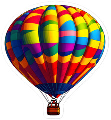 무지개색깔의 열기구 (a rainbow colored hot air balloon)