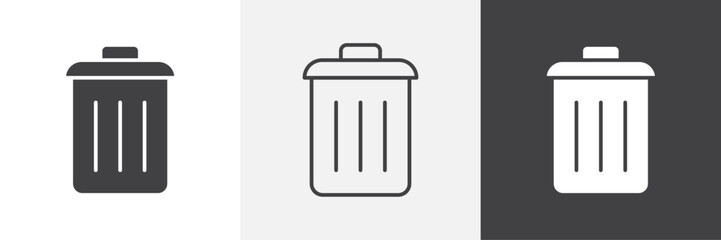 Trash icons graphics pack vectors.
