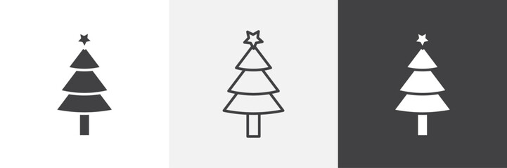 Tree christmas icons graphics pack vectors.