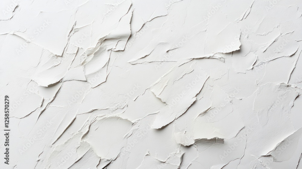Poster an artistic display of cracked white paint, creating a textured surface. perfect for backgrounds or 