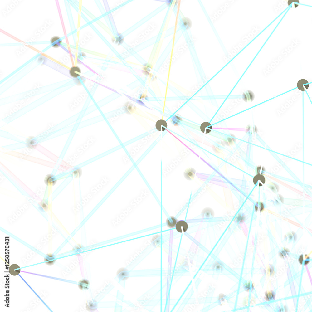 Poster abstract colorful network