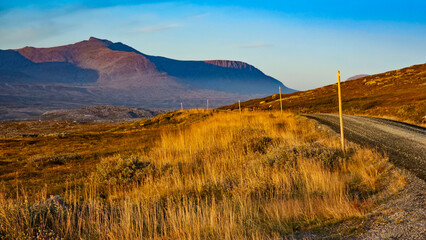 Autumn landscape in the mountains, Norway.